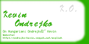 kevin ondrejko business card